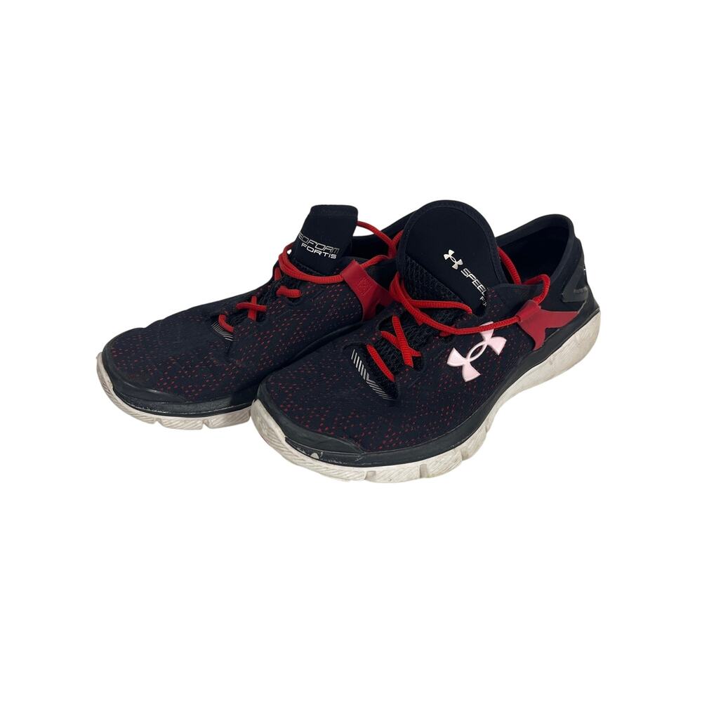 Under Armour Womens Speedform Fortis Running Shoe blackRed Lace Up Athletic 6.5Y